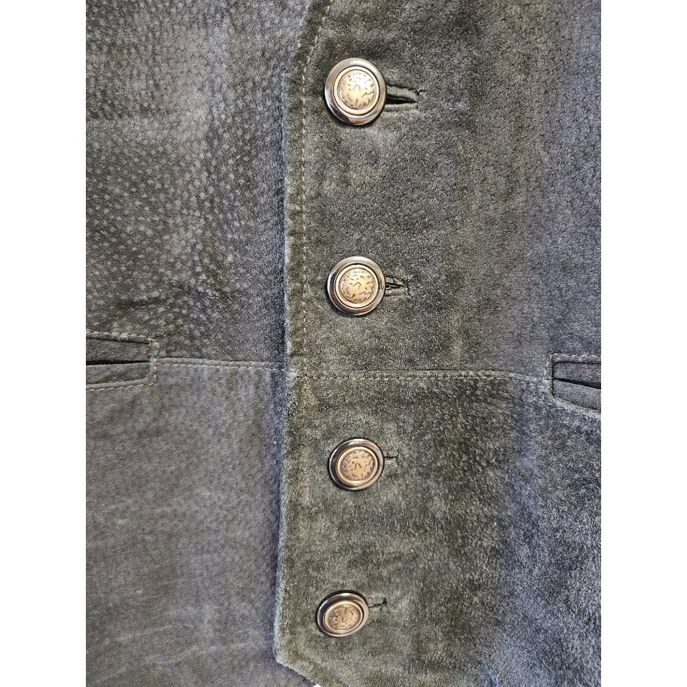 Vintage Wilsons The Leather Experts black soft leather vest, men's L - Picture 3 of 8